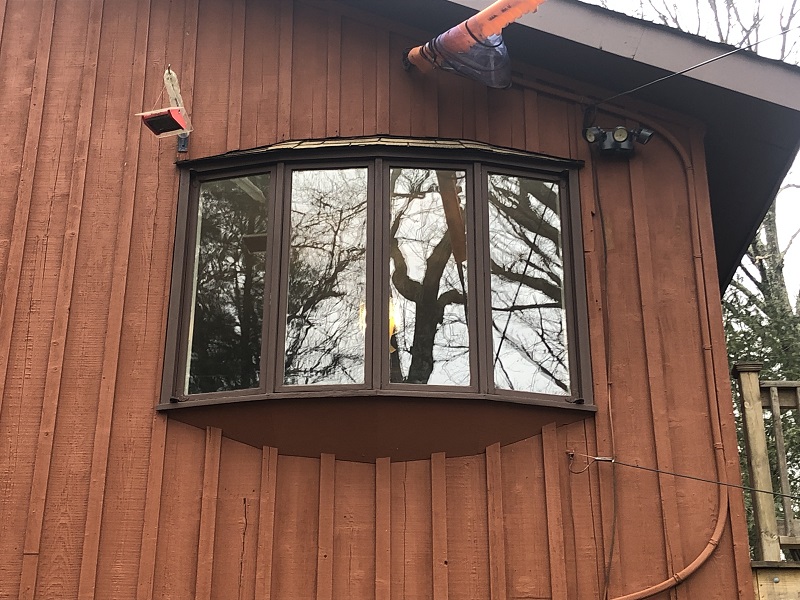 25 year old bow window will be replace with a Pella window